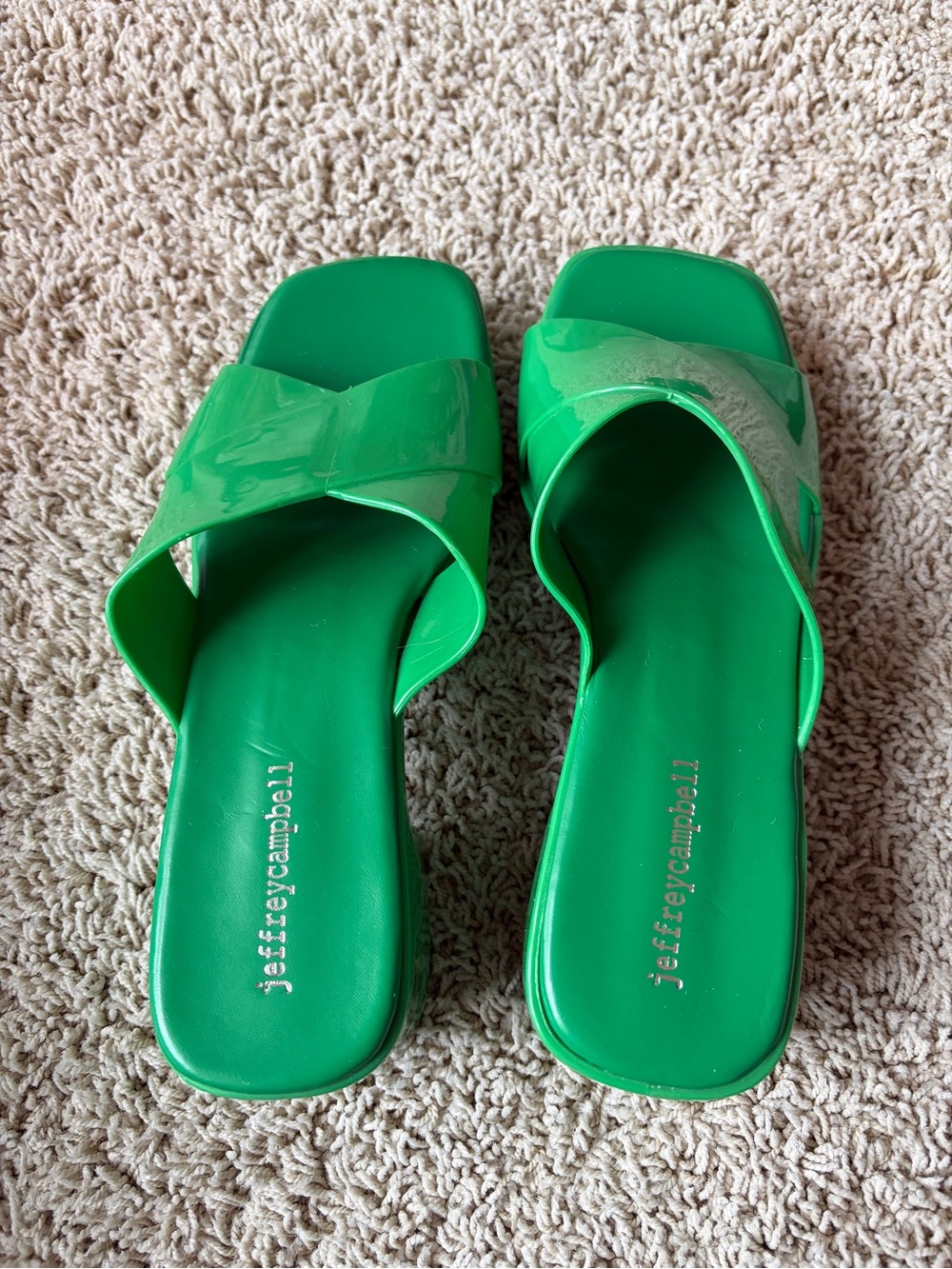 New W/O Box Jeffrey Campbell Bubblegum Sandals Sz 8 (39 EUR) Mule Platform N2 - Picture 2 of 6